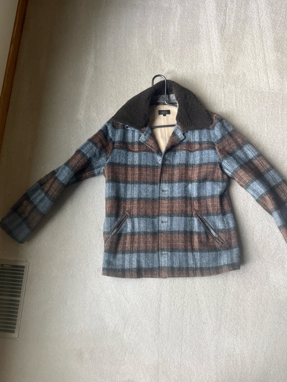 A.P.C. Plaid Pea Coat